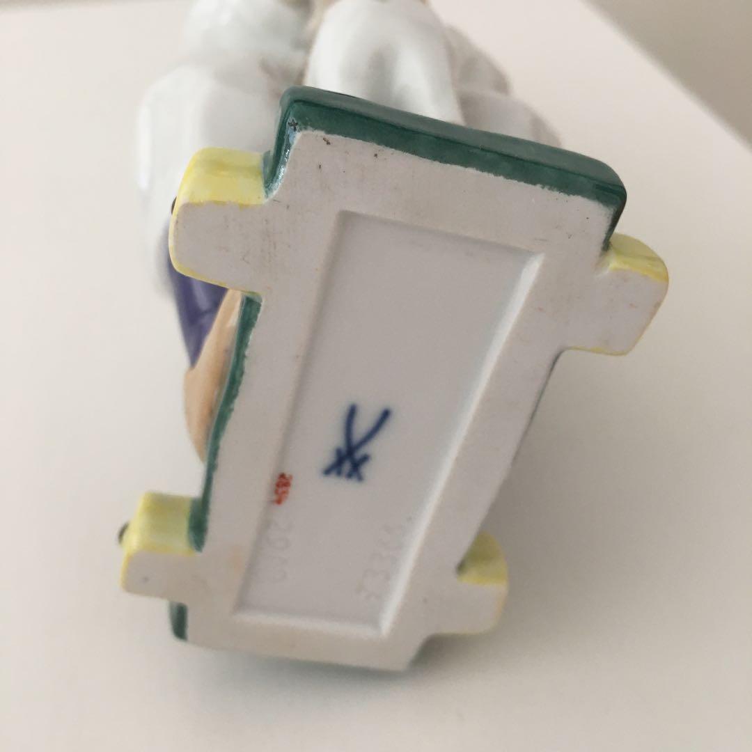 マイセン 陶器 人形 ヘンチェルシリーズ　木馬に乗る子供