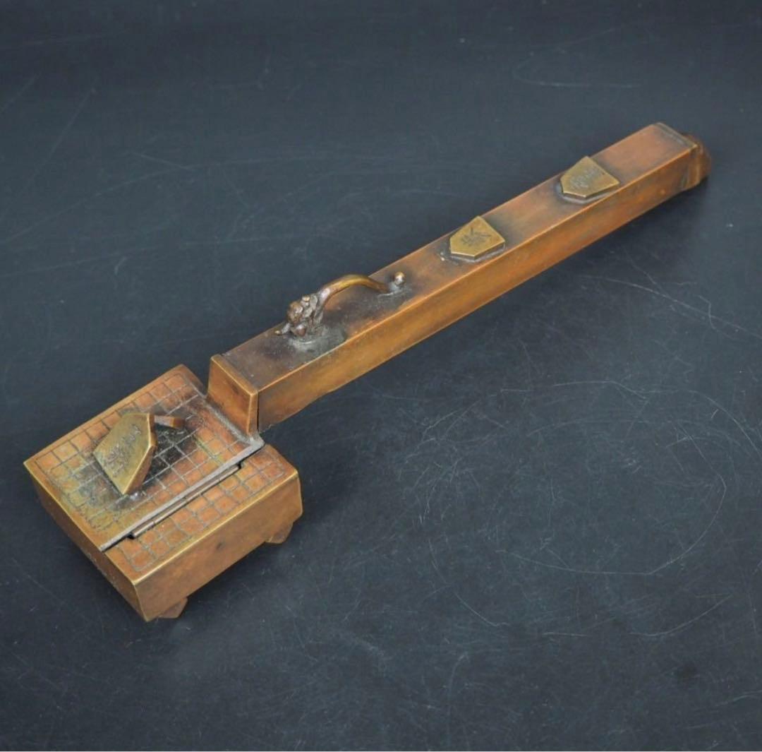 送料無料 明治金工　大型将棋矢立　27.5ｃｍ　置物