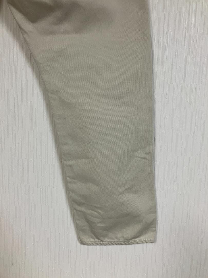 未使用級 sanca テーパード ベージュ デニム チノ L サンカ 日本製