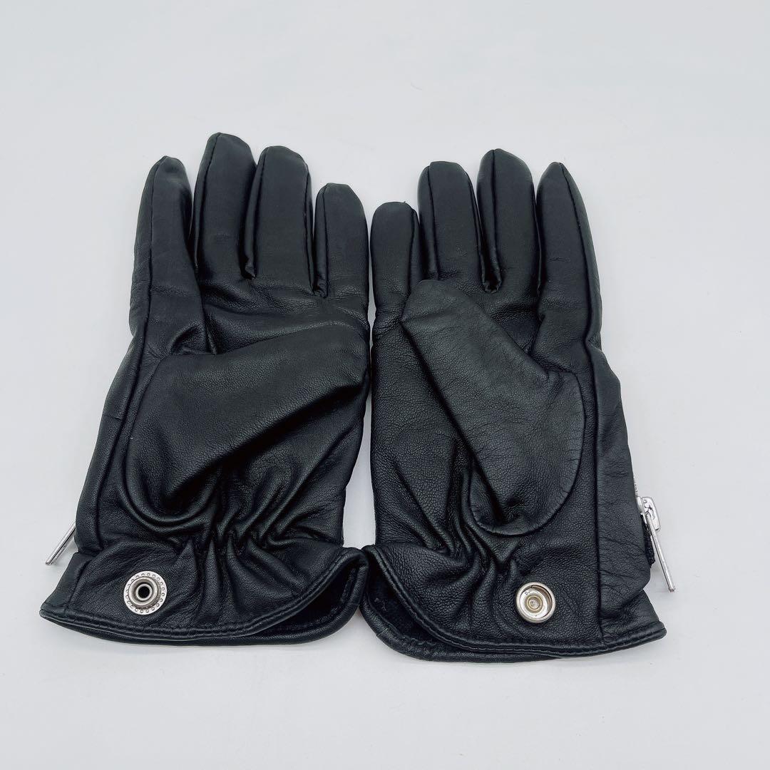 【DIESEL】メンズ 手袋 グローブ レザー ポケットデザイン 羊革 ブラック