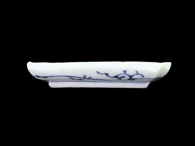 古伊万里　染付　微塵唐草の図　角皿　豆皿　E532AS-fbte