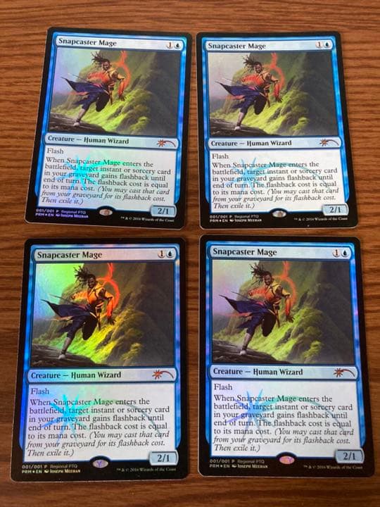 『MTG 』瞬唱の魔道士　プロモ版 4枚セット