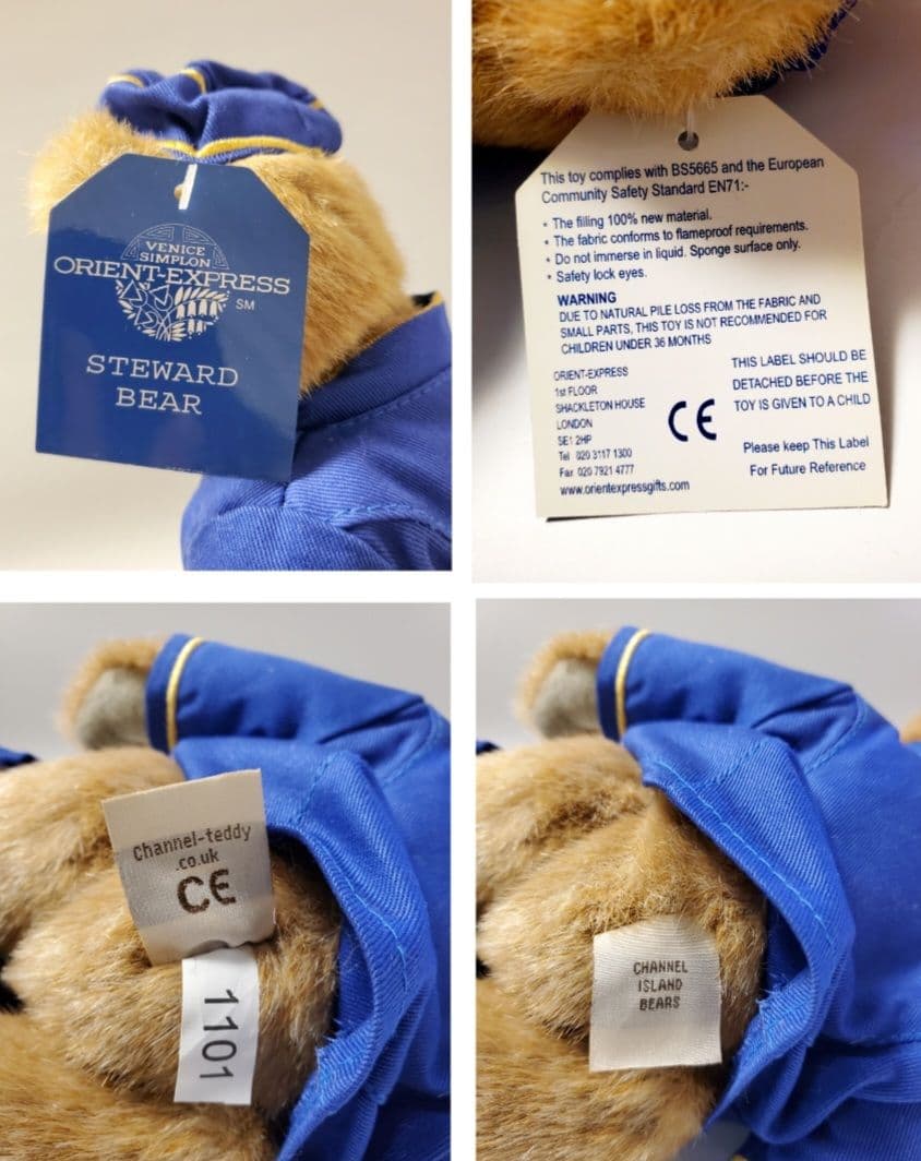 レア　欧州鉄道　オリエント急行　オリジナル　スチュワードベア