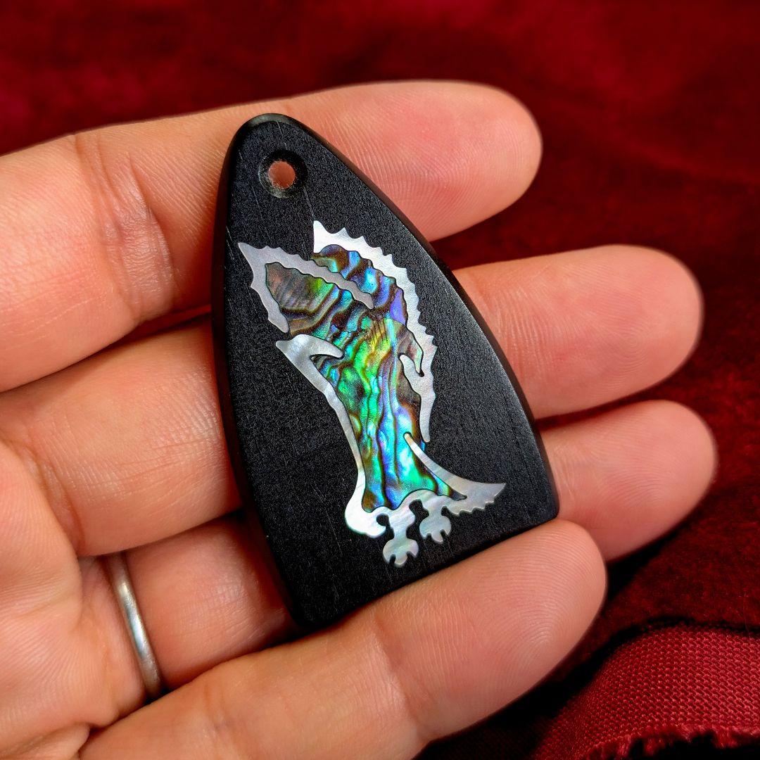 PRS　エボニー製　アバロンフレーム　トラスロッドカバー RENSUOWM