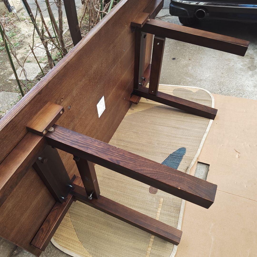 昭和レトロ　カリモク　高級ロー&ハイテーブル　切り替え式　ちゃぶ台　送料込