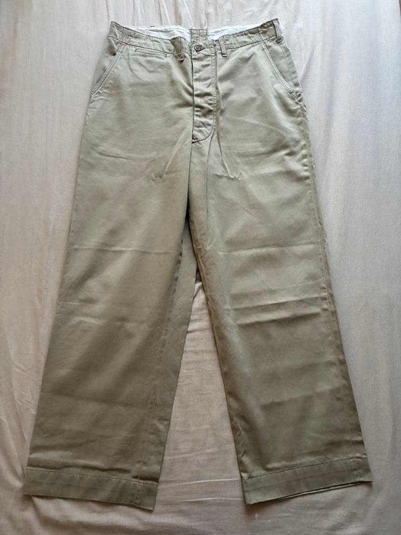 50s M-45 チノパンツ US ARMY 45カーキ ヴィンテージ