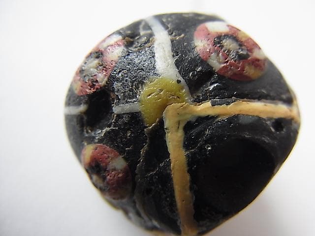 ★K0506★古代とんぼ玉 (A54)　北欧　バイキング　特大　ガラスビーズ