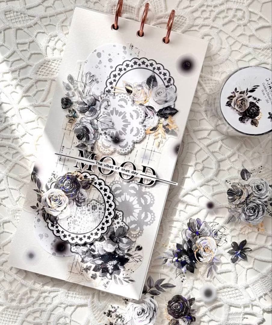 ggaggong マスキングテープ8個セット 花 コラージュ素材 装飾