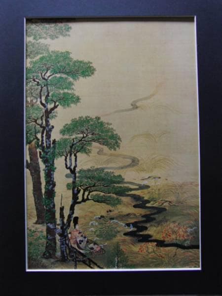 冷泉為恭、野宮図、超希少・大判画集画、新品高級額装付 風景