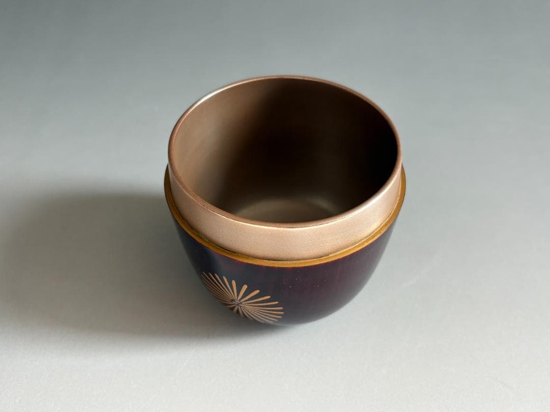 堀井胡春作　尋牛斎書付　唐松蒔絵　溜　大棗　茶道具　表千家