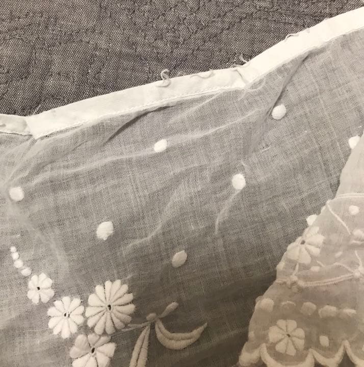 フランス アンティーク 手刺繍 スーパーロング レース 端切れ ストール