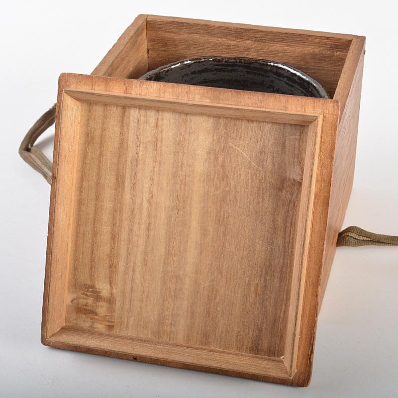 茶道具　楽吉左衛門　黒楽茶碗　共箱　D　R7098