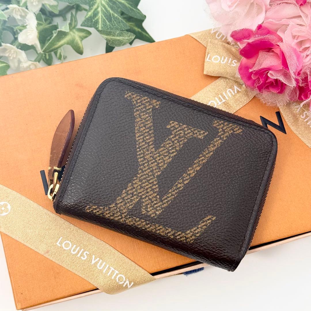 美品✨ルイヴィトン モノグラム ジャイアント ジッピーパース ミニ財布