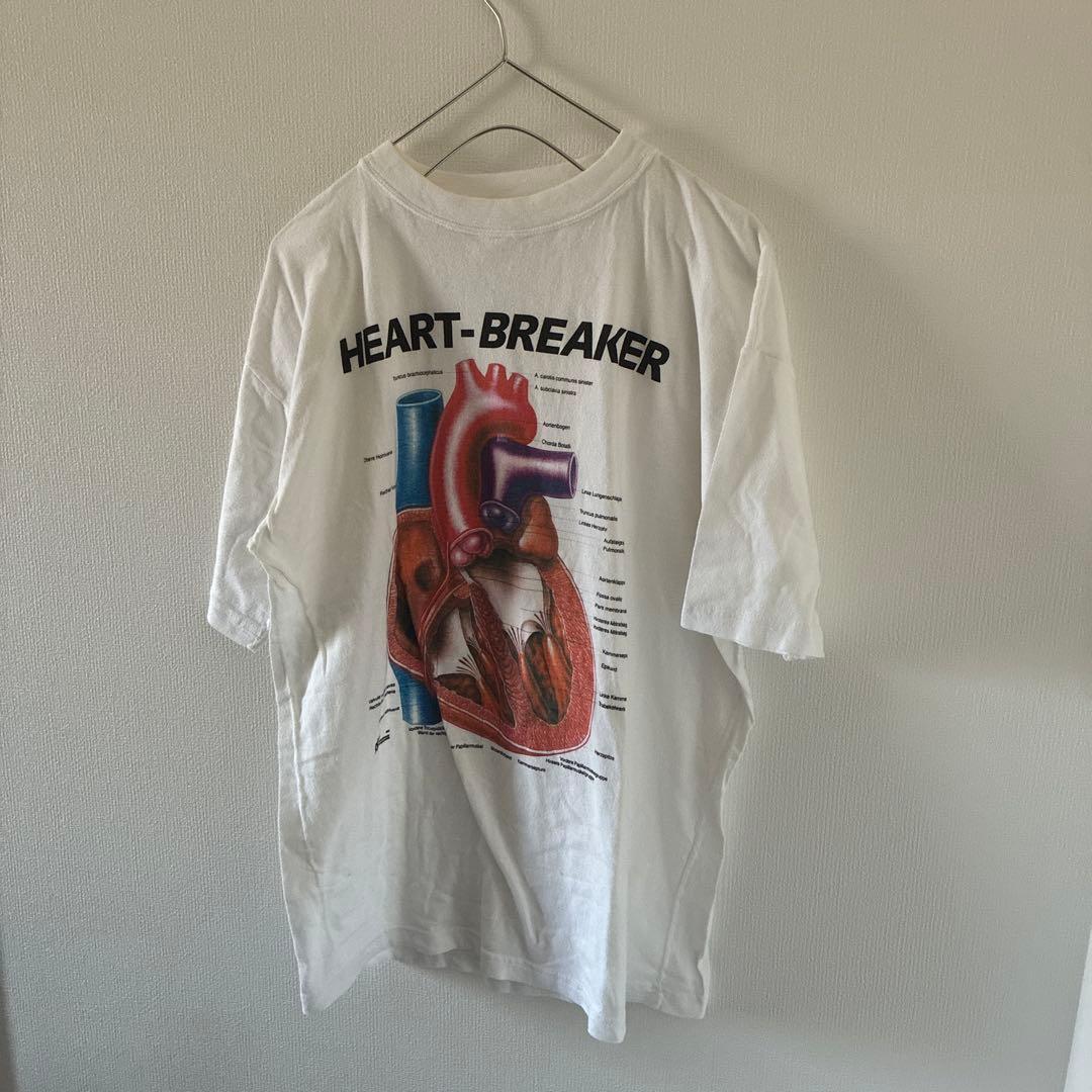 激レア90svintageヴィンテージ臓器tシャツ半袖人体模型アナトミーホワイト
