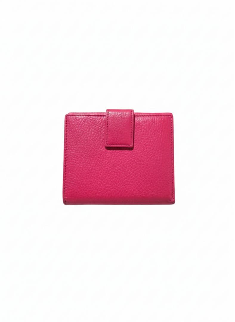 Gucci 三つ折り財布　レザー　ピンク　マゼンダ