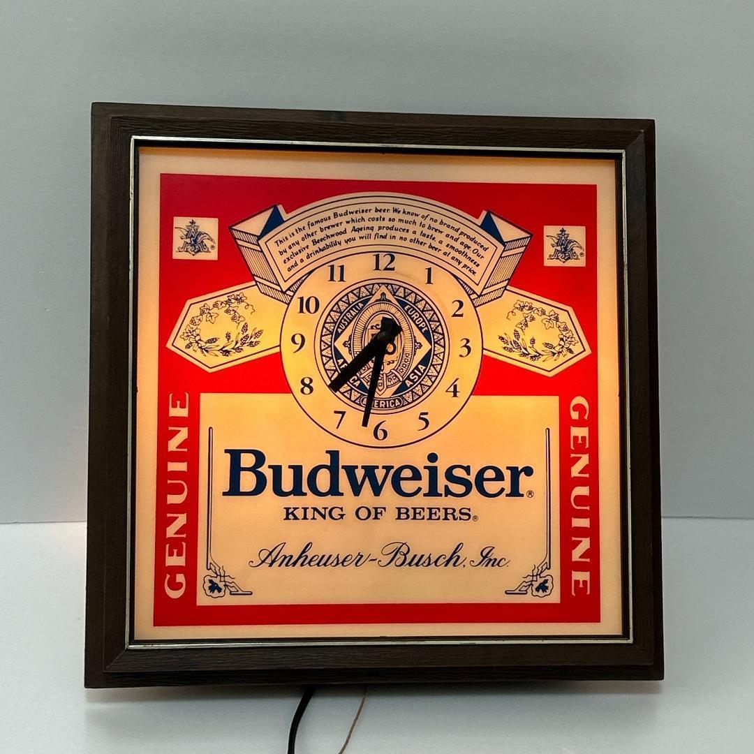 Budweiser 掛け時計 ヴィンテージ テーブル ライト 照明 ビール お酒