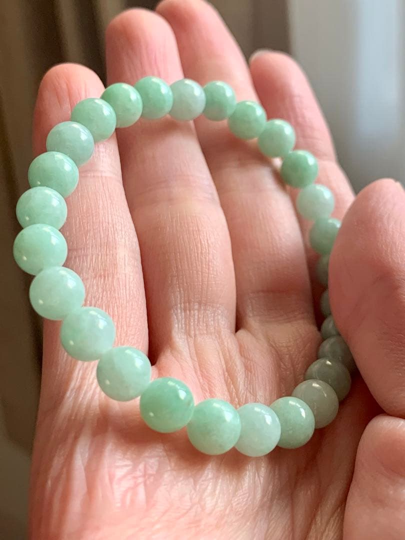 宝石質　糸魚川本翡翠ブレスレット　上質ひすい　ヒスイ　翡翠　ヒーリング　コン沢