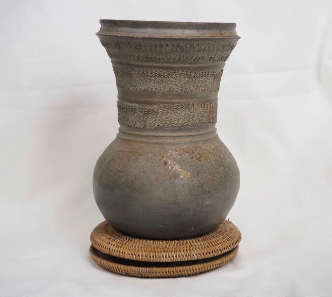 送料無料　5世紀末～6世紀　須恵器壺　自然釉あり　発掘品 出土品 須恵器