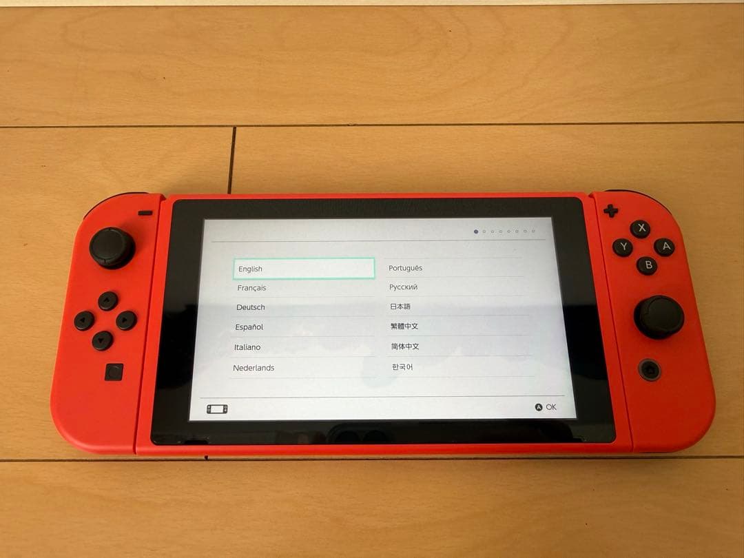 美品 ニンテンドー スイッチ マリオレッド×ブルー セット