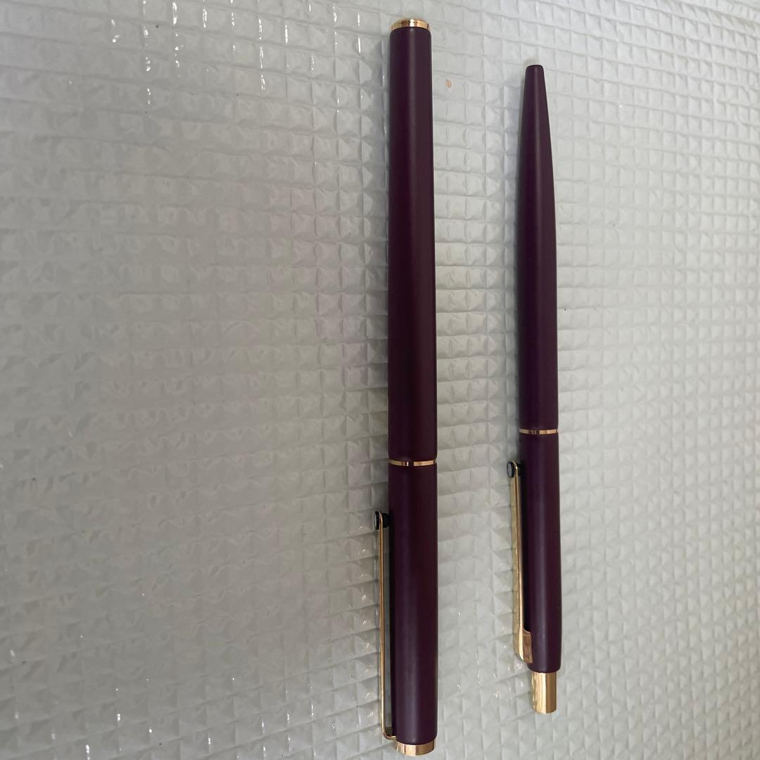 MONT BLANC 万年筆とボールペン セット バーガンディ色