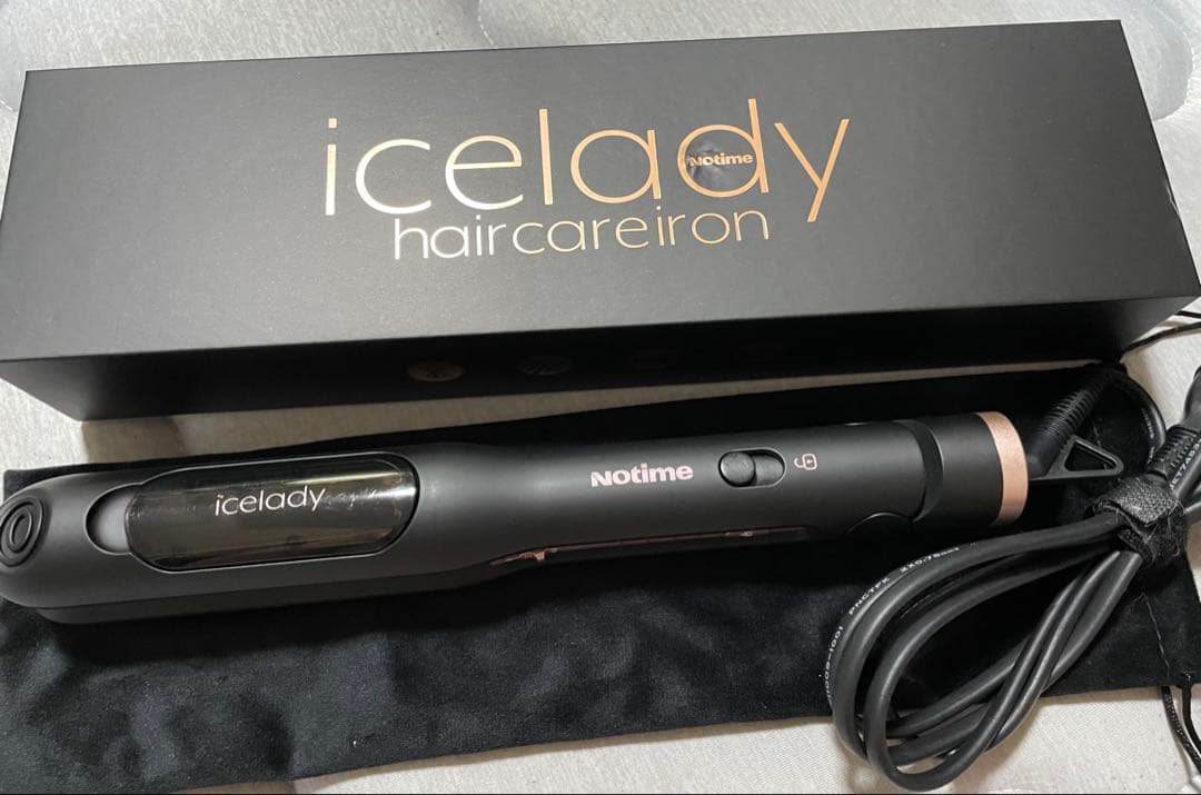 icelady ヘアアイロン ブラック/ローズゴールド