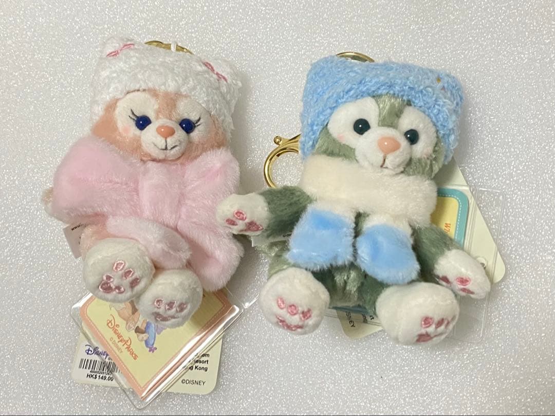 香港ディズニー　ジェラトーニ　リーナベル　限定　冬限定　ぬいぐるみキーチェーン