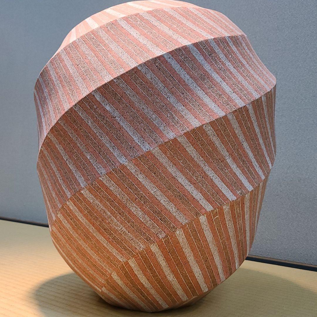 信楽焼 石山哲也作 象嵌泥彩大壷 高さ1尺5寸（約45cm） 本物保証