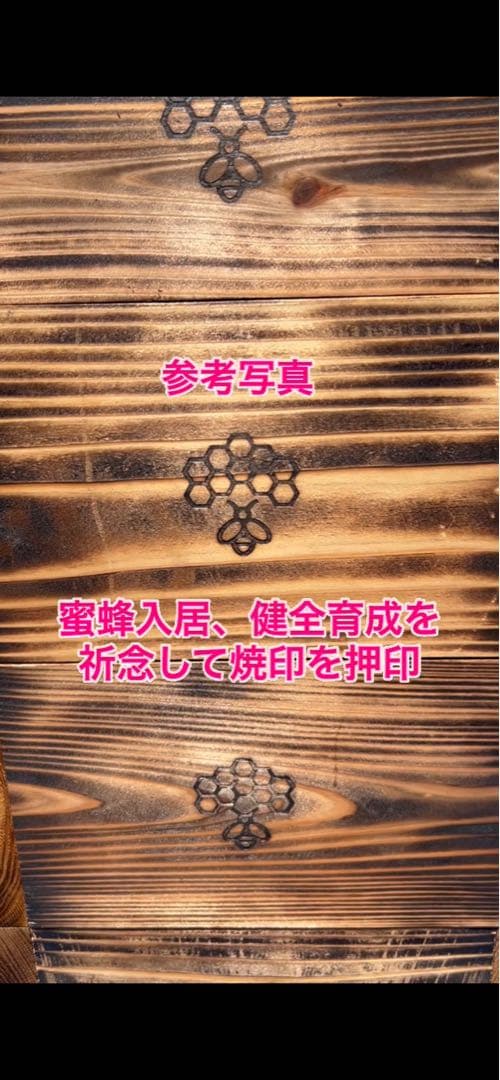 ニホンミツバチ　重箱式巣箱　営巣用巣箱2段　板厚3cm