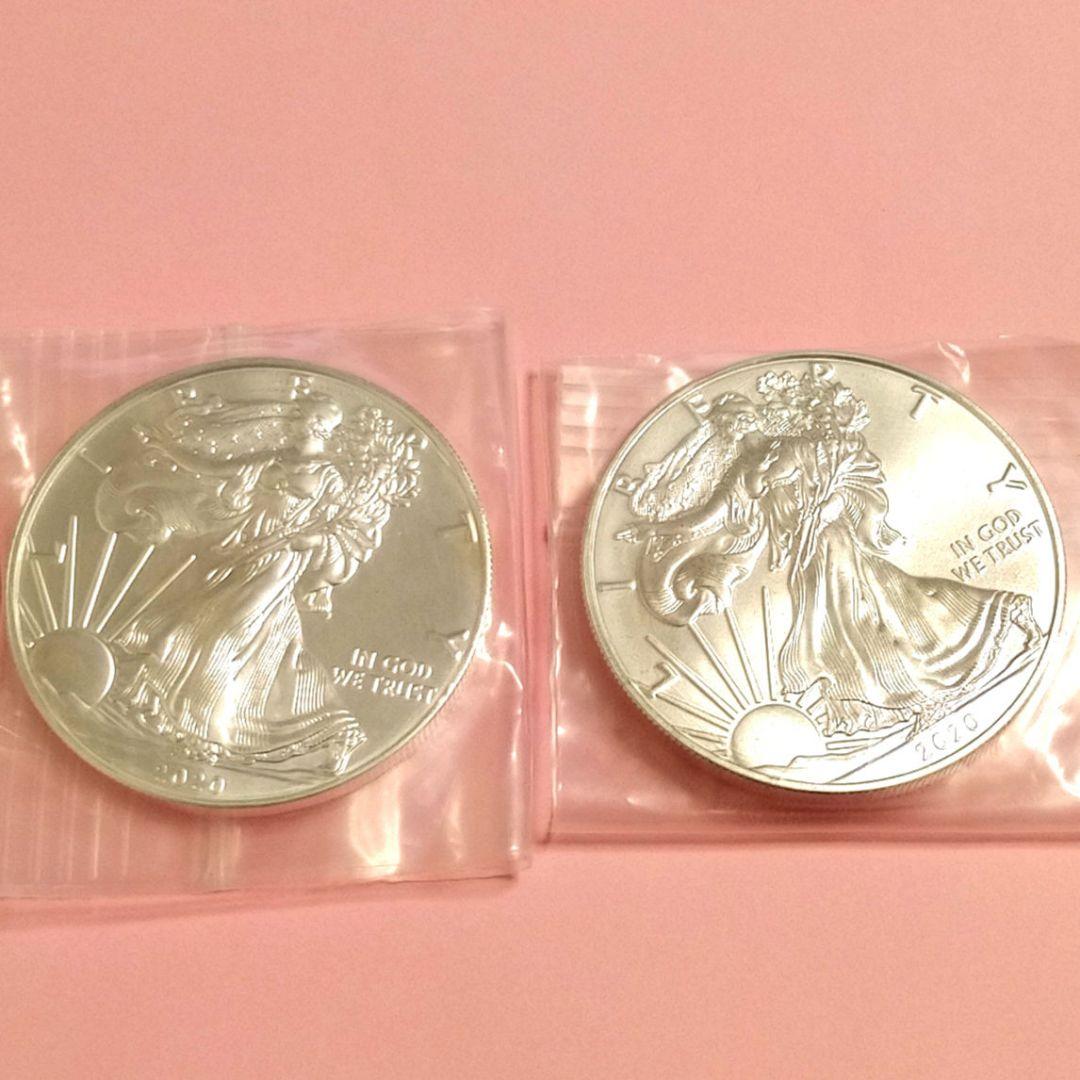 アメリカ　イーグル銀貨　1オンス　2020年　2枚セット