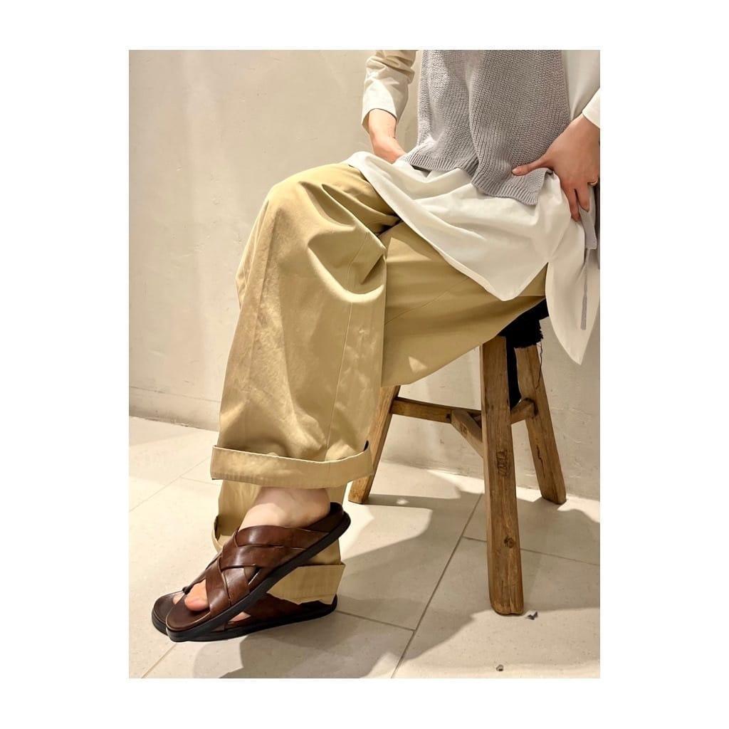 【chimala（チマラ）】チノトラウザーズ３２　ベージュ　チノパンメンズライク