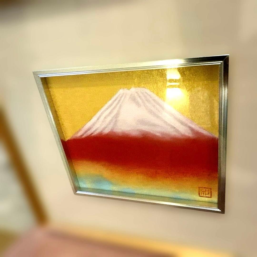 【赤富士★前本利彦】日本画 成川美術館 ☆赤富士☆縁起の良い☆厄除け☆商売繁盛