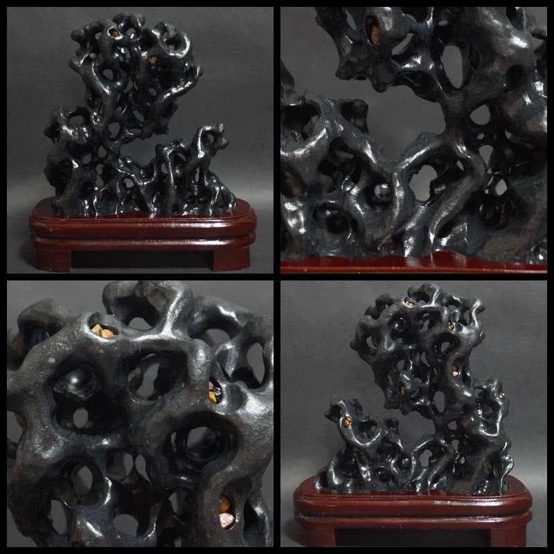 唐物 太湖石 自然体観賞石 水石盆石 飾石 盆景 盆栽 茶室飾 美しい姿