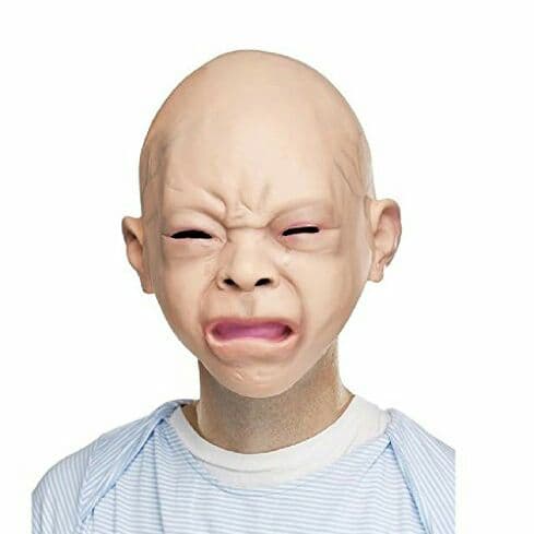 泣き顔赤ちゃんマスク