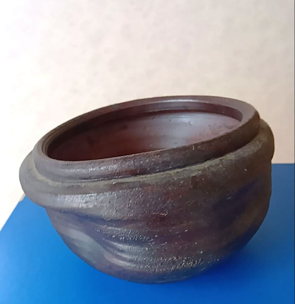 黒薩摩 丸十印 江戸末期〜明治初期 煎茶鉢／小鉢　骨董品 古美術 茶道具 工芸品