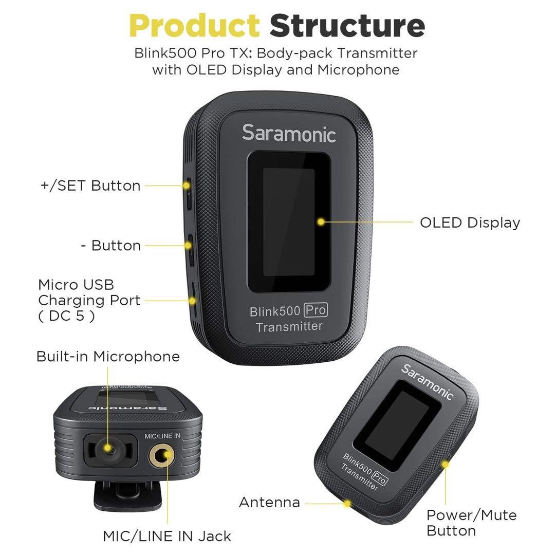 Blink 500PROシリーズ B3 ミニデュアルチャンネルワイヤレスマイク