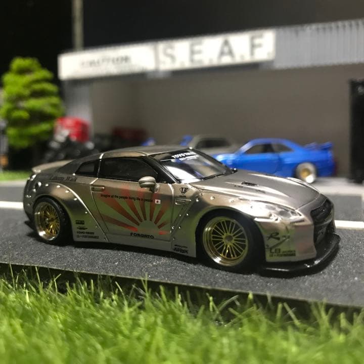 リバティーウォーク 1/64 LB ゴールドホイール 深リム カスタム品