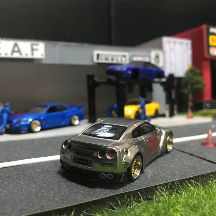 リバティーウォーク 1/64 LB ゴールドホイール 深リム カスタム品