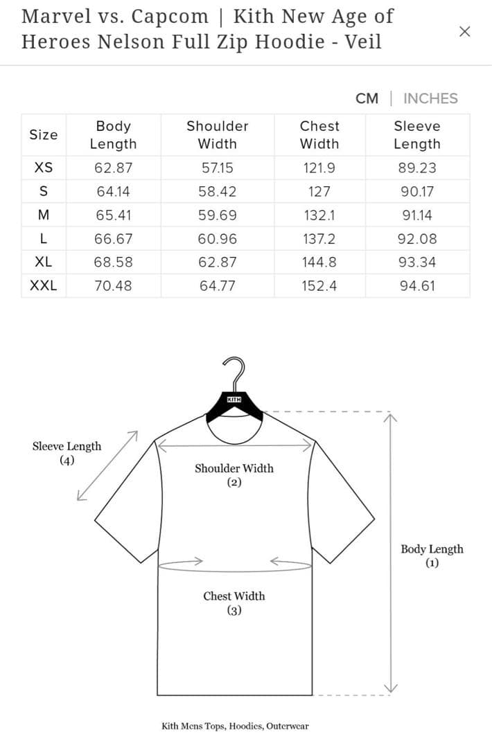 【新品】Kith×マーベル×カプコン フルジップパーカー XSサイズ