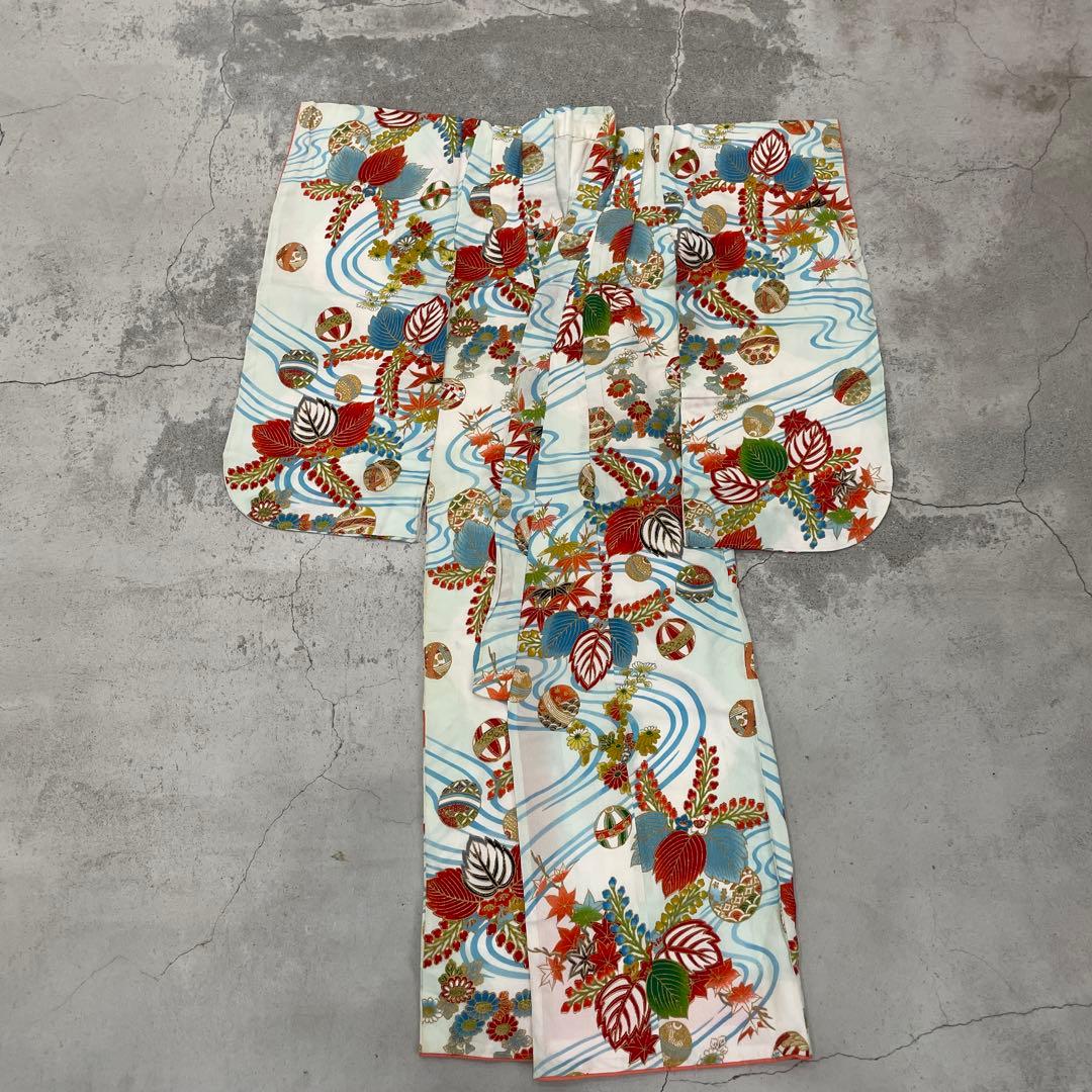 七五三　7歳着物 アンティーク着物【K7-16】