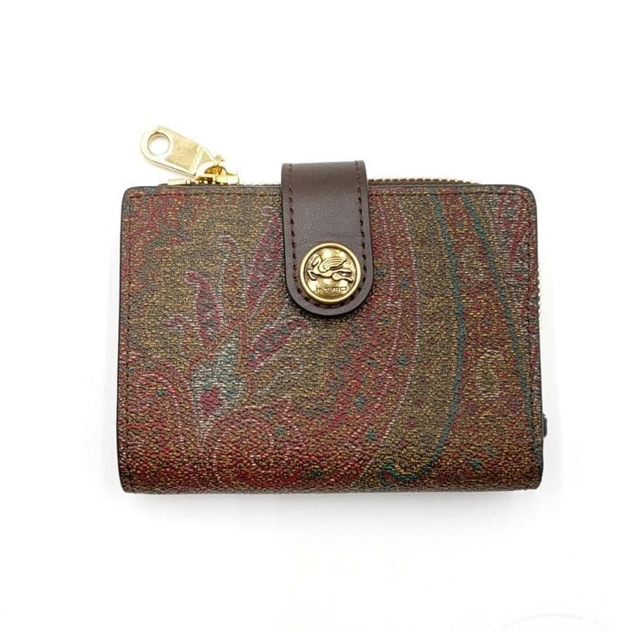 超美品 エトロ ETRO 財布 二つ折り ペーズリー柄 11-25112222