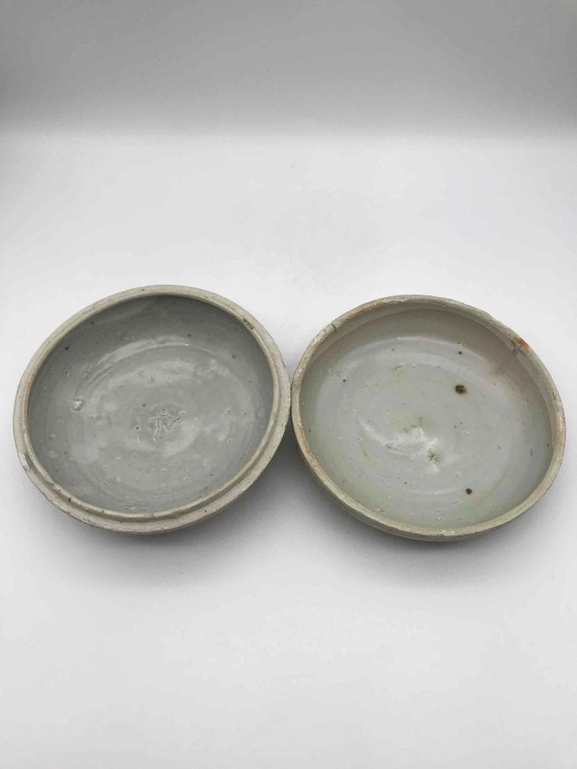 明時代　紅綠彩祥瑞蓮池花卉文　五彩印泥合子　香盒　香合　茶道具(C-37)