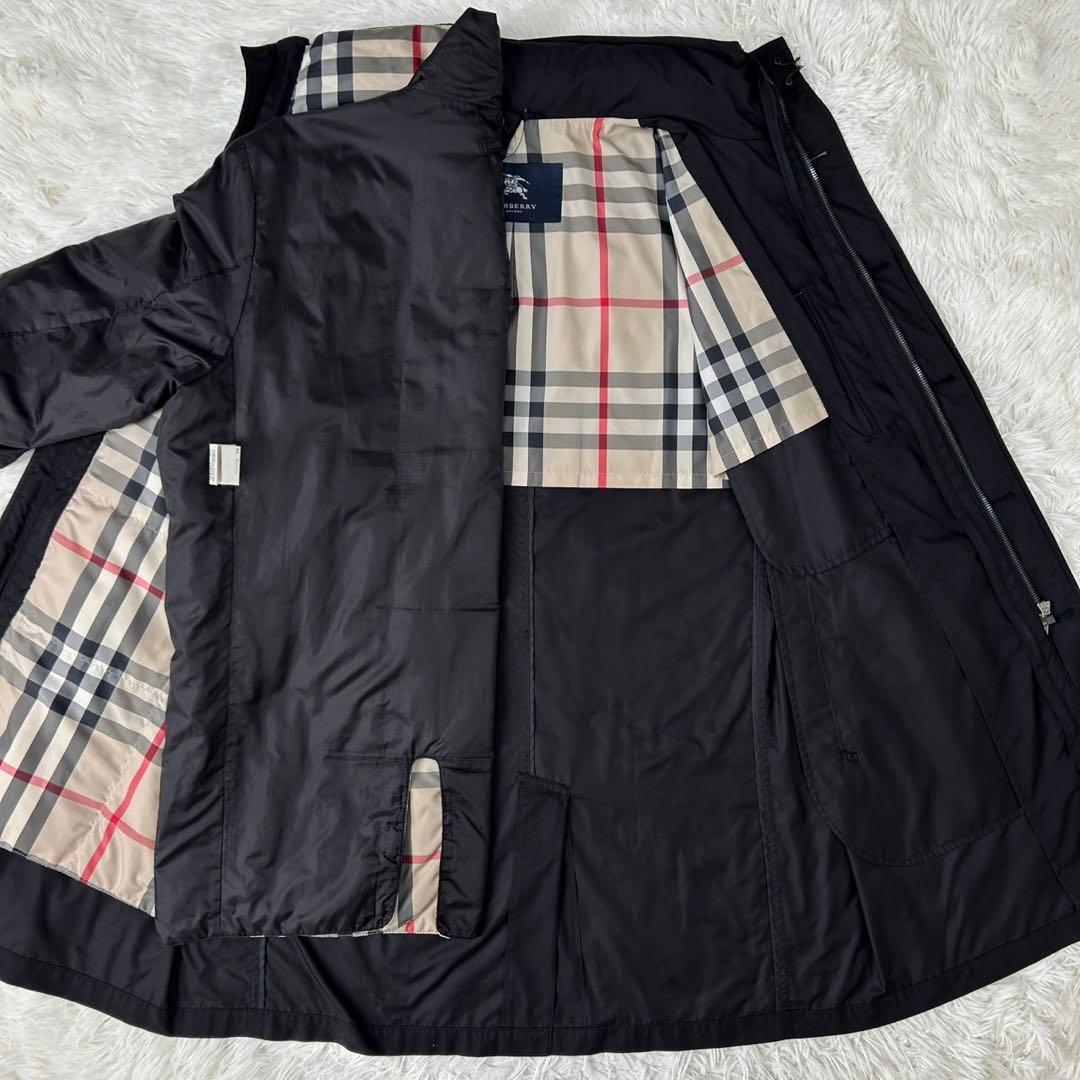【極美品/L】バーバリーロンドン ダウンコート アウター ダウンライナー付 比翼