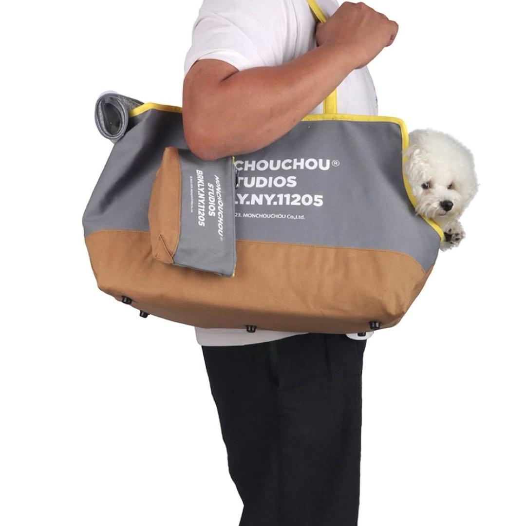 【新品】monchouchou Studio Bag グレー　犬用バッグ　韓国