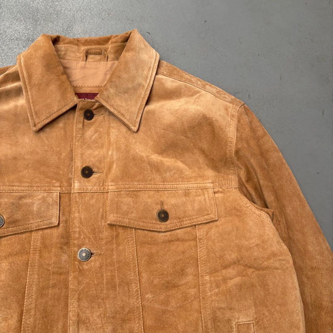 90s Eddie bauer スエードジャケット　ジージャン ブラウン　希少
