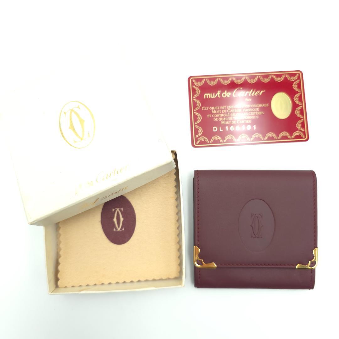 未使用 Cartierカルティエ マストライン C2ロゴ ケース 小銭入れ