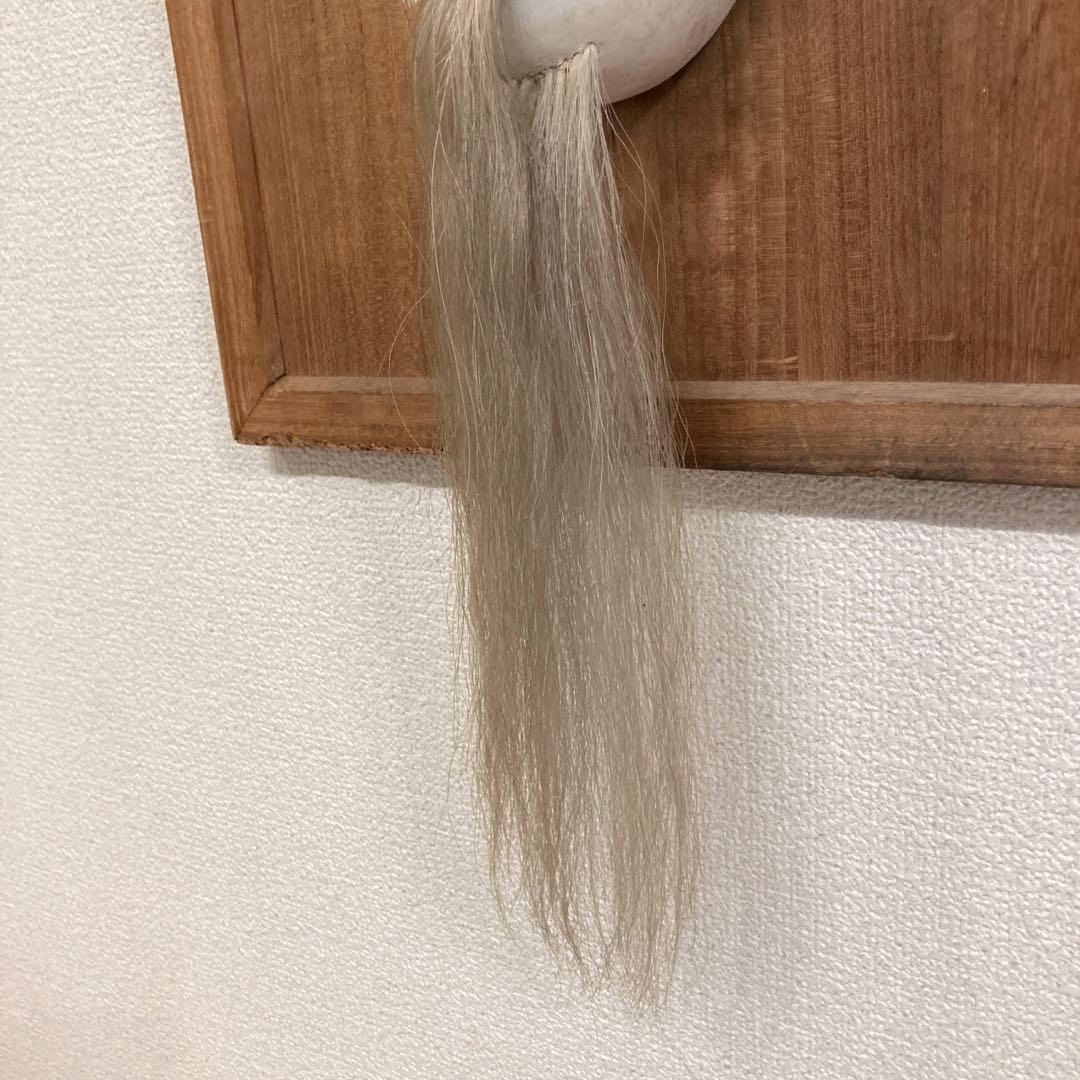 能面　能楽　雅楽　木彫　翁面　板付き　骨董　レトロ　アンティーク