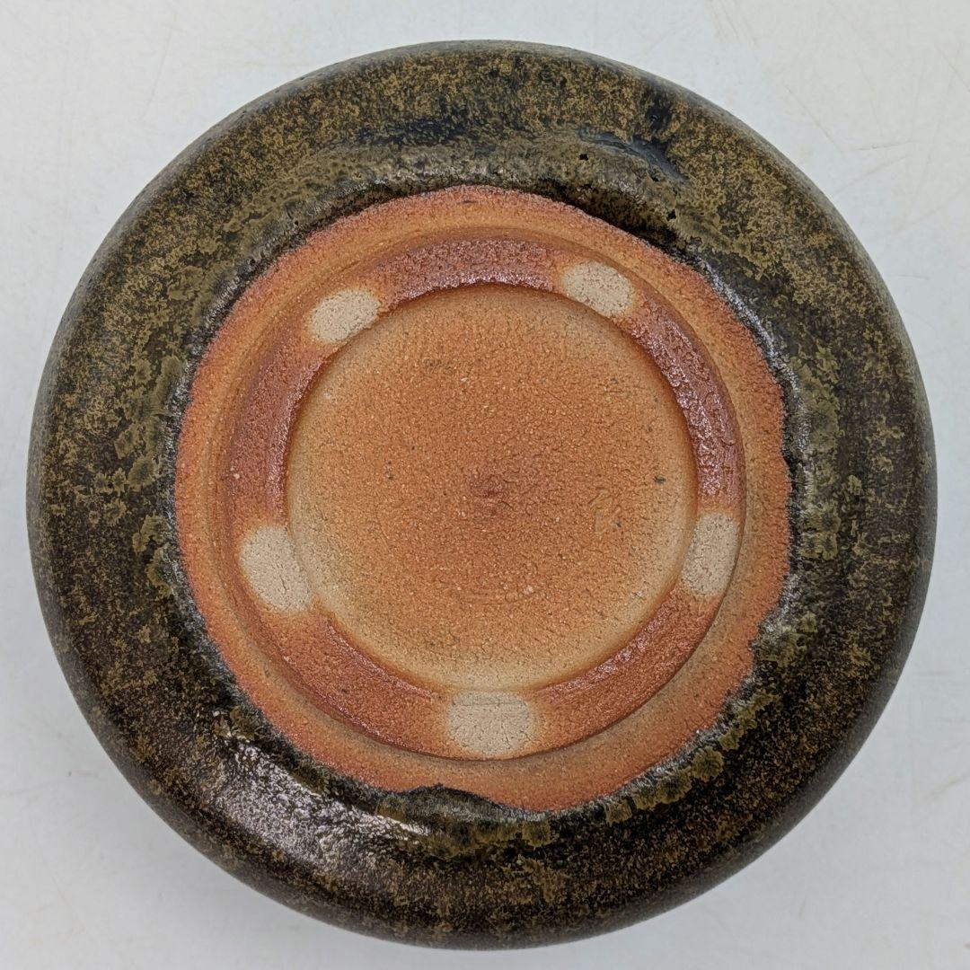 日展評議員 谷口良三 黄泑茶盌 共箱共布栞 抹茶碗 抹茶茶碗 茶道具 茶器 京焼