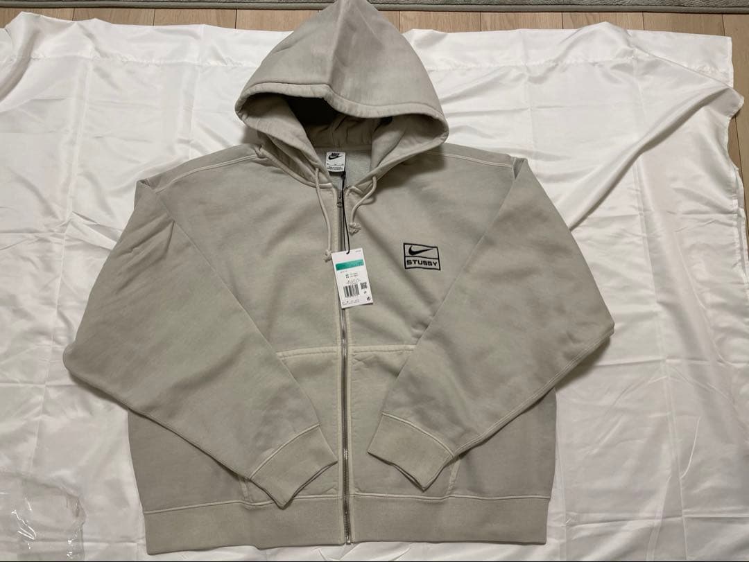 新品　XL Stussy Nike Washed Zip Hoodie Bone