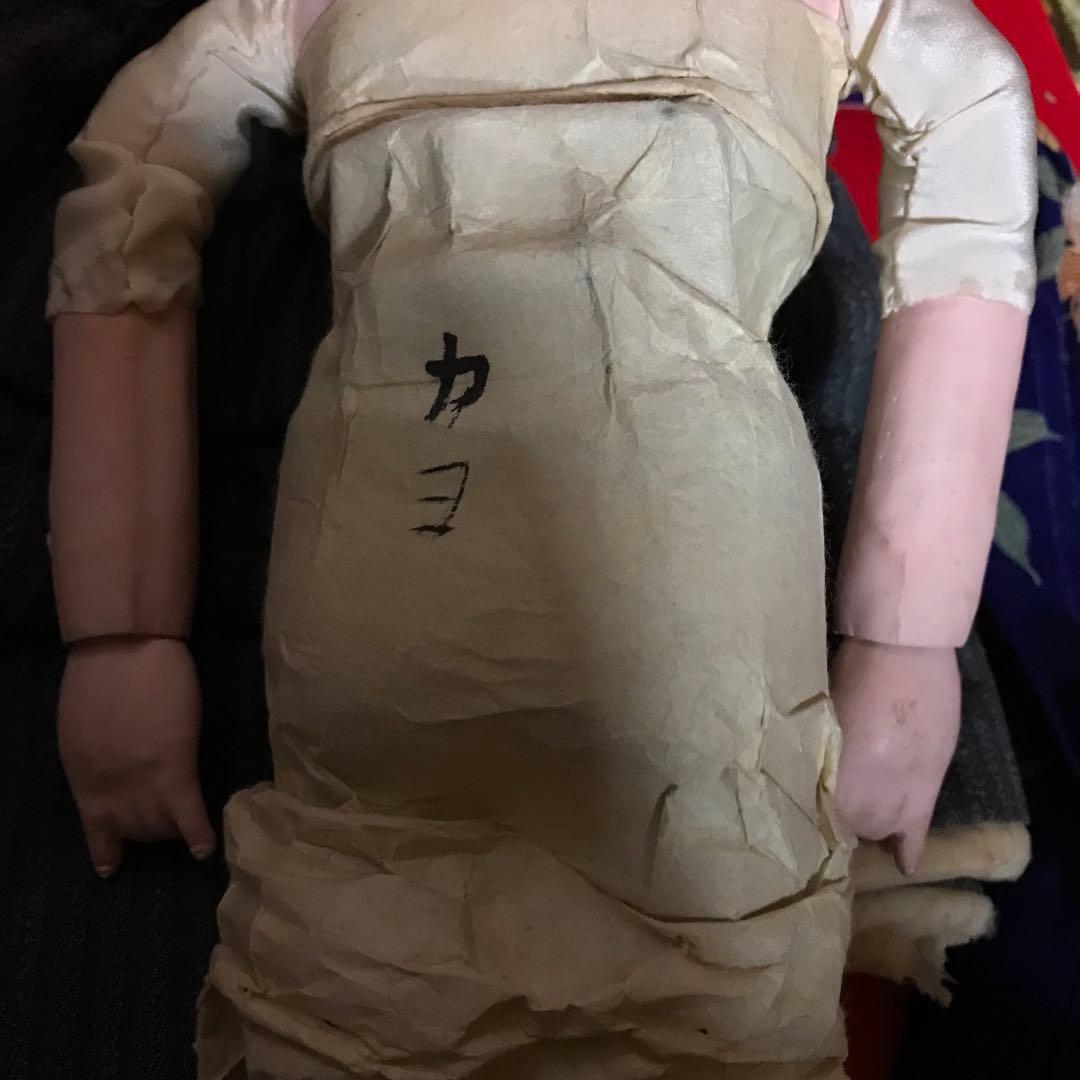 お値下　可愛い明治抱き人形　小さめ　えくぼ　福耳　市松人形