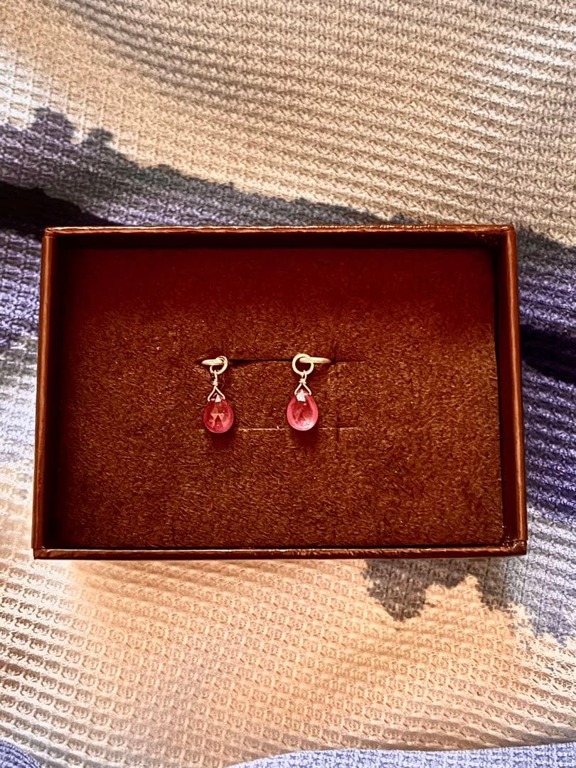 美品♡アガットagete♡K10ピアスとルビーチャームセット販売証明あり